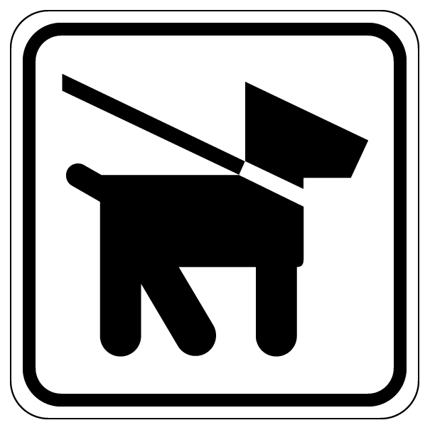 Dog On Leash | Trail Marker