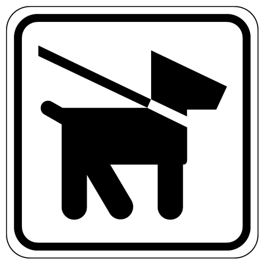 Dog On Leash | Trail Marker